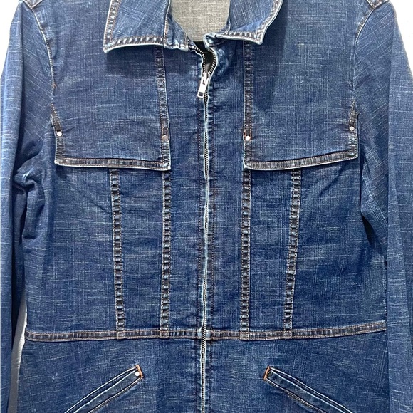 Ellen Tracy Dark Blue Denim Jacket 12 - Picture 8 of 8